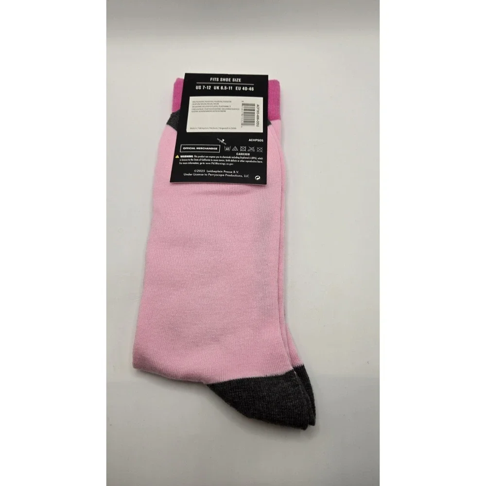 AC/DC Pink Crew Socks Official Band Merchandise One Size Rock Band Socks New